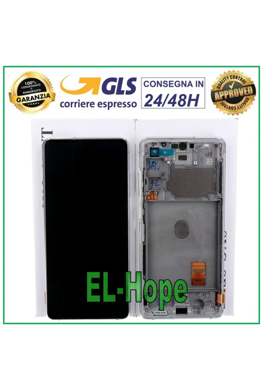 LCD DISPLAY + ORIGINAL FRAME SAMSUNG GALAXY S20 FE SM-G781F TOUCH SCREEN WHITE