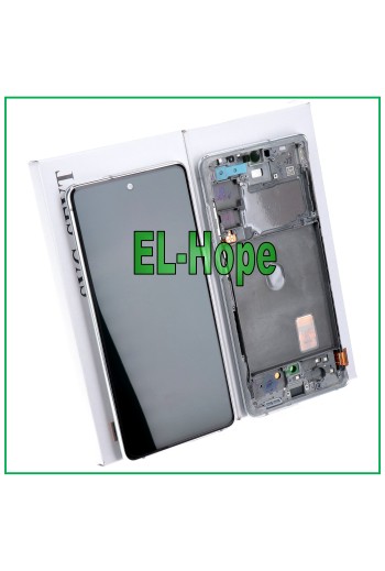 LCD DISPLAY + ORIGINAL FRAME SAMSUNG GALAXY S20 FE SM-G781F TOUCH SCREEN WHITE