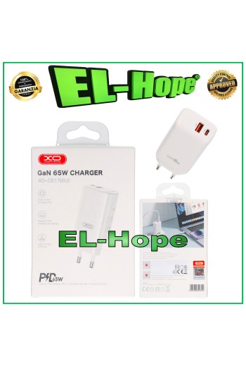 QUICK CHARGE BATTERY CHARGER FOR LG 65W TRAVEL DOUBLE USB TYPE C WHITE