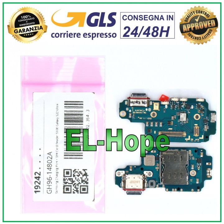 DOCK CHARGING CONNECTOR SIM READER ORIGINAL SAMSUNG GALAXY S22 ULTRA SM-S908