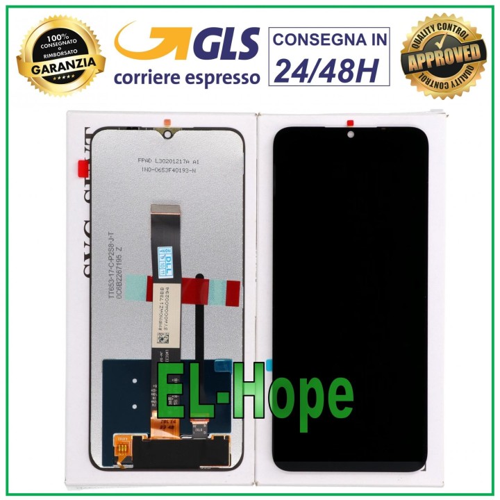 LCD DISPLAY PARI ORIGINAL SERVICE XIAOMI REDMI 9A SPORT TOUCH SCREEN BLACK GLASS