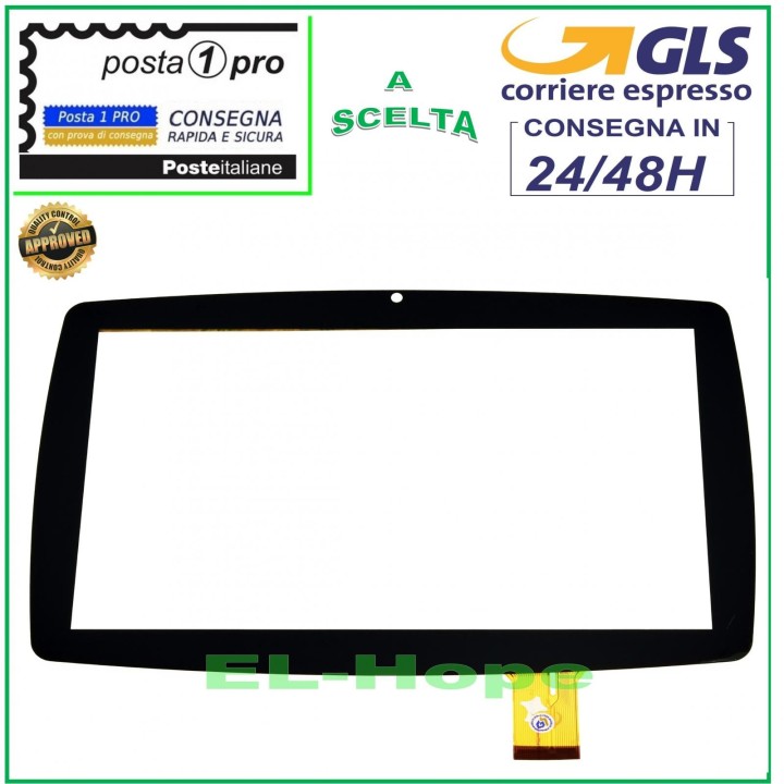 TOUCH SCREEN GLASS LISCIANI MIO TAB SMART KID MP0100956 TABLET SLIDE 7.0 BLACK