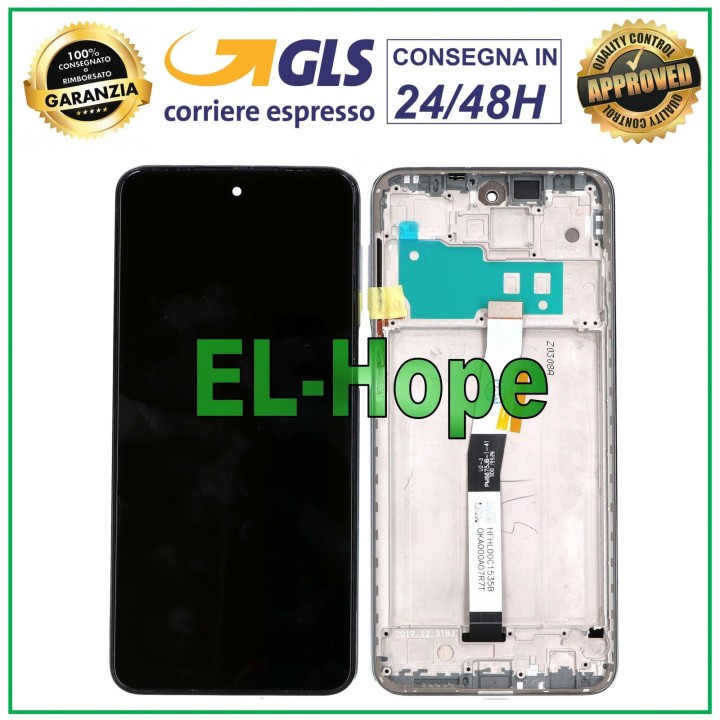 LCD DISPLAY FOR XIAOMI REDMI NOTE 10 LITE TOUCH SCREEN SILVER FRAME SCREEN