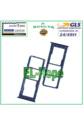 SLOT CART COMPARTMENT NANO SIM CARD SD SAMSUNG GALAXY A60 SM A606 F/DS BLUE