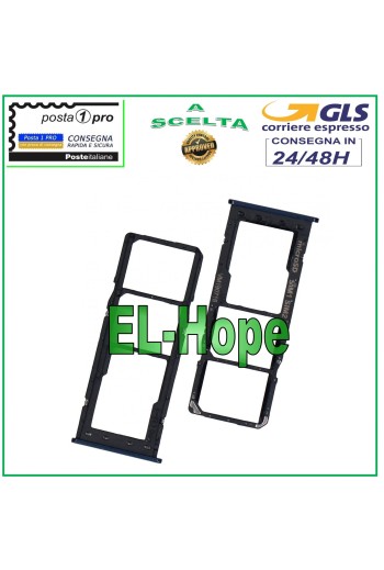 SLOT CARRIAGE COMPARTMENT NANO SIM CARD SD SAMSUNG GALAXY A60 SM A606 F/DS BLACK