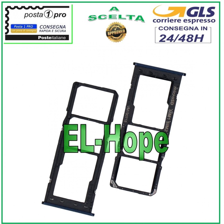 SLOT CARRIAGE COMPARTMENT NANO SIM CARD SD SAMSUNG GALAXY A60 SM A606 F/DS BLACK