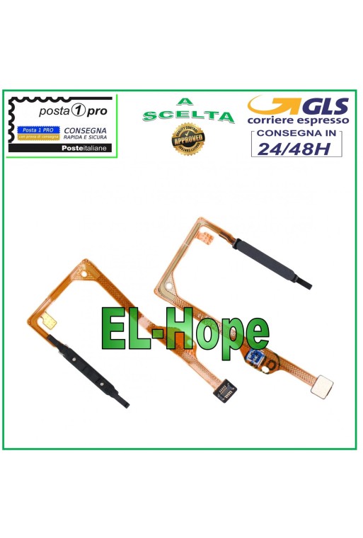 FLAT FLEX FINGERPRINT SENSOR KEY HUAWEI HONOR 10X LITE BLACK