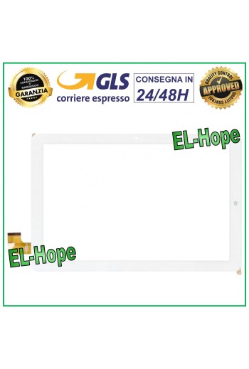 TOUCH SCREEN GLASS MEDIACOM SMARTPAD IYO 10 PIE PLUS M-SP1CY ORIGINAL WHITE