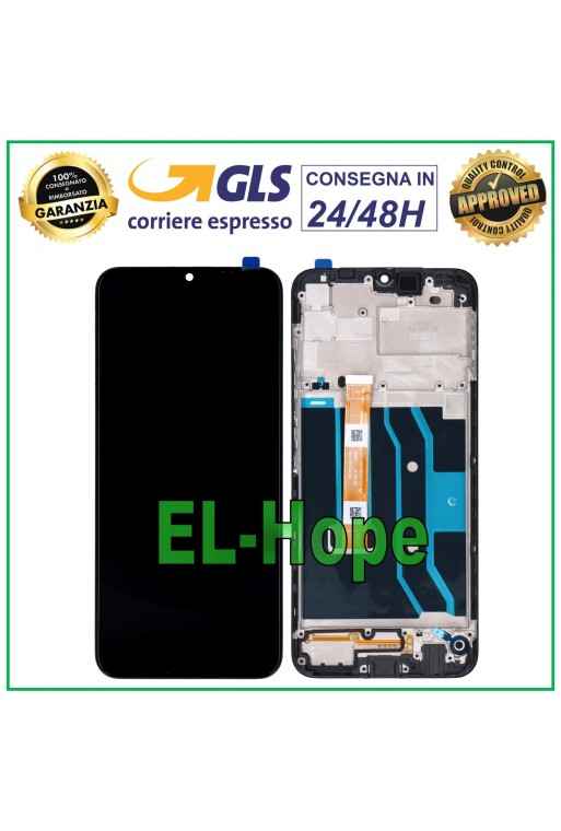 LCD DISPLAY + FRAME FOR OPPO REALME NARZO 30A RMX3171 TOUCH SCREEN BLACK GLASS