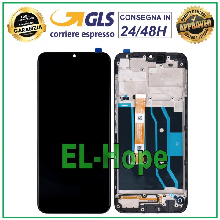 LCD DISPLAY + FRAME FOR OPPO REALME NARZO 30A RMX3171 TOUCH SCREEN BLACK GLASS