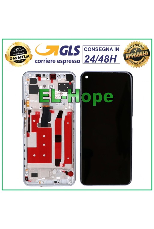 DISPLAY FRAME TOUCH SCREEN FOR HUAWEI NOVA 7 SE CDY-AN00 GLASS SCREEN SILVER