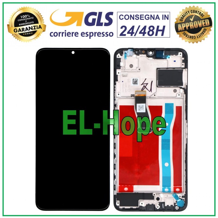 LCD DISPLAY + FRAME FOR HUAWEI NOVA Y70 PLUS MGA-LX9 TOUCH SCREEN BLACK GLASS
