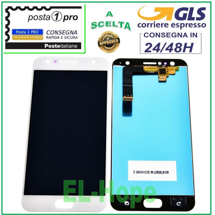 DISPLAY FOR ASUS ZenFone 4 Selfie LIVE PLUS ZB553KL X00LDA TOUCH SCREEN WHITE