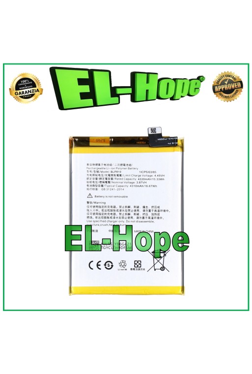 BATTERY BLP819 FOR OPPO RENO 6Z 5G CPH2237 4310 mAh QUALITY EQUAL TO ORIGINAL
