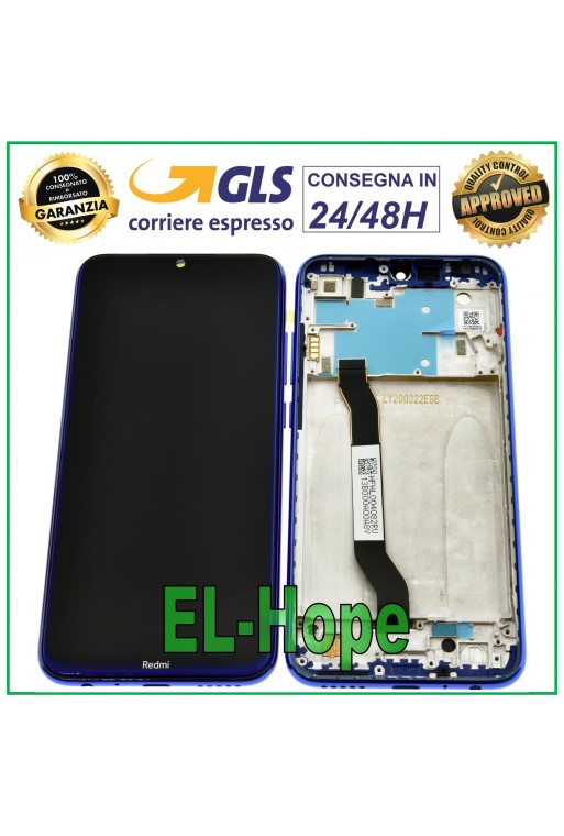 LCD DISPLAY + ORIGINAL FRAME XIAOMI REDMI NOTE 8 M1908C3JE TOUCH SCREEN BLUE