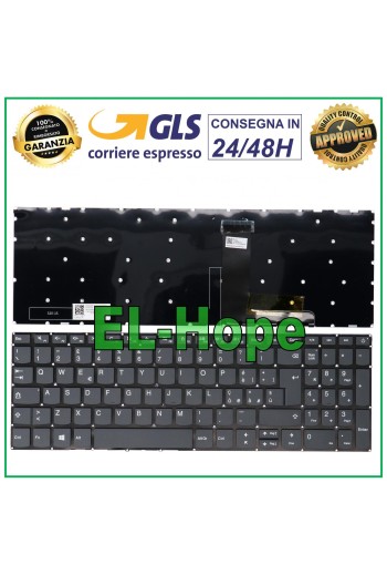 ITALIAN KEYBOARD FOR LENOVO NOTEBOOK V145-15AST 81MT - V155-15API 81V5 GREY