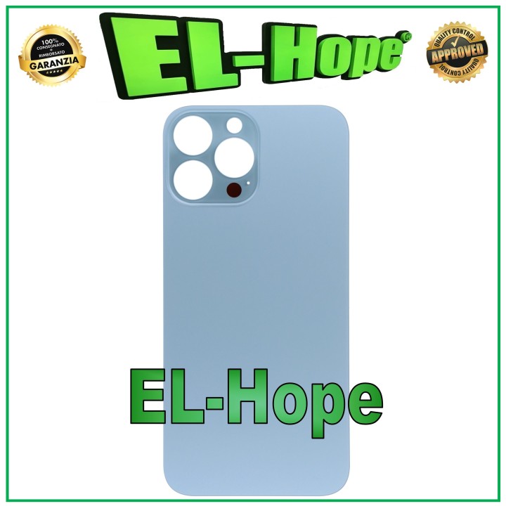 GLASS BATTERY BACK BODY FOR IPHONE 13 PRO MAX BIG HOLE SIERRA BLUE