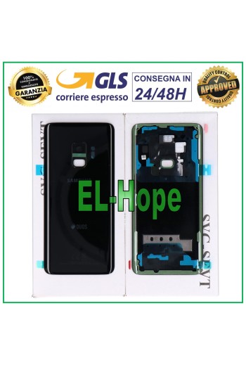 BACK GLASS BATTERY ORIGINAL SAMSUNG GALAXY S9 2018 SM-G960 FN CASE BLACK