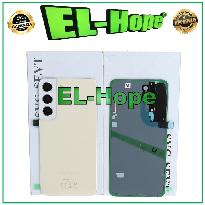 ORIGINAL SAMSUNG GALAXY S22 SM-S901 BATTERY COVER GLASS CASE BODY CREAM