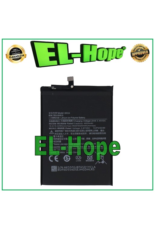 BATTERY BN54 XIAOMI REDMI 10X 4G M2003J15SC J15SG J15SS 5020mAh EQUAL ORIGINAL