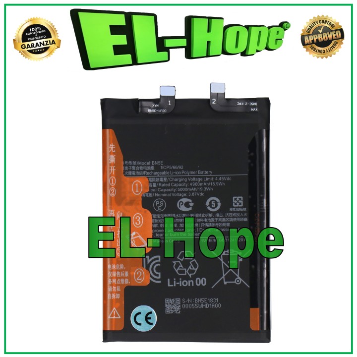 BATTERY BN5E FOR XIAOMI REDMI NOTE 12 PRO 4G 5000 mAh EQUAL TO ORIGINAL