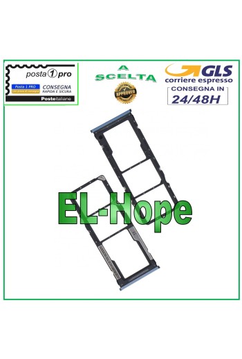 SLOT CARRIAGE SIM SD CARD COMPARTMENT FOR XIAOMI REDMI NOTE 9 PRO MAX M2003J6B1I BLUE