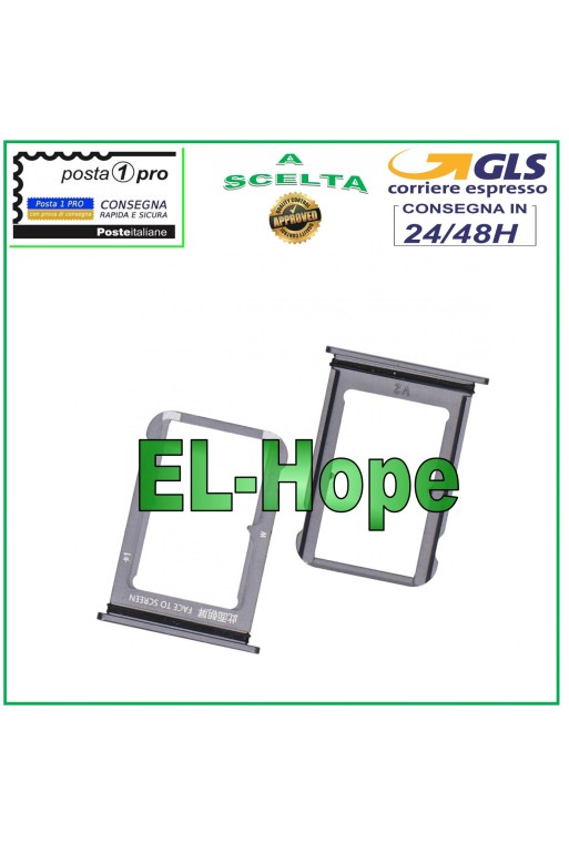 SLOT CART HOUSING COMPARTMENT NANO SIM CARD 1 /SIM 2 XIAOMI MI 9 M1902F1A SILVER
