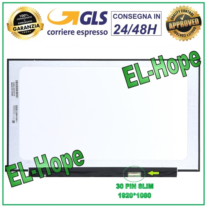 DISPLAY N161HCA-EA3 LCD NOTEBOOK 16.1 30 PIN SLIM 1920*1080 FHD LED SCREEN