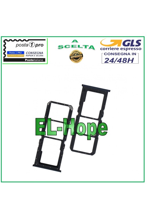 SLOT CARRIAGE SIM COMPARTMENT MICRO SD CARD FOR OPPO A16S CPH2271 / A16 CPH2269 BLACK