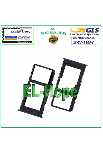 SLOT CART COMPARTMENT NANO SIM CARD + MICRO SD TCL 30XE 5G / 30V 5G BLACK HOUSING
