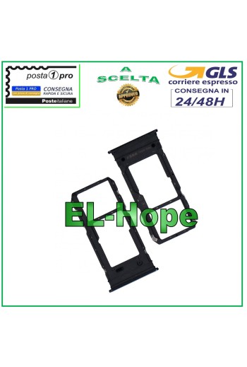 SLOT CART COMPARTMENT NANO SIM CARD + MICRO SD FOR VIVO Y76S V2156A BLACK HOUSING