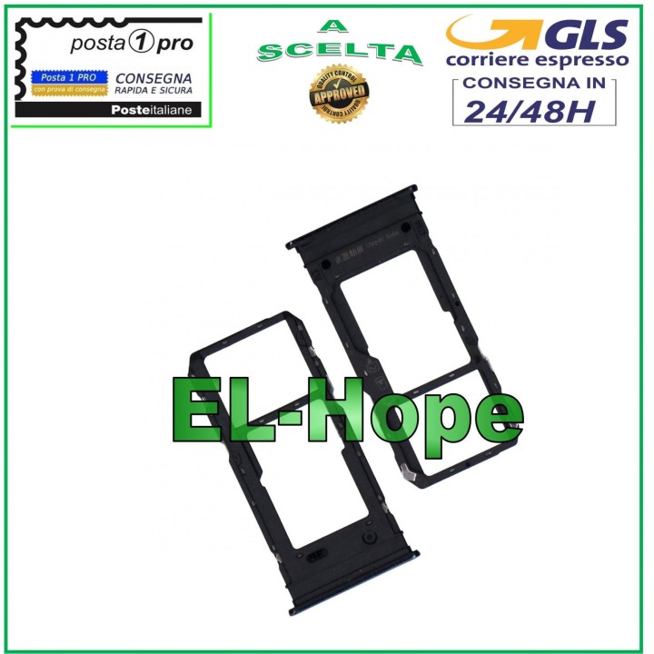 SLOT CART COMPARTMENT NANO SIM CARD + MICRO SD FOR VIVO Y76S V2156A BLACK HOUSING