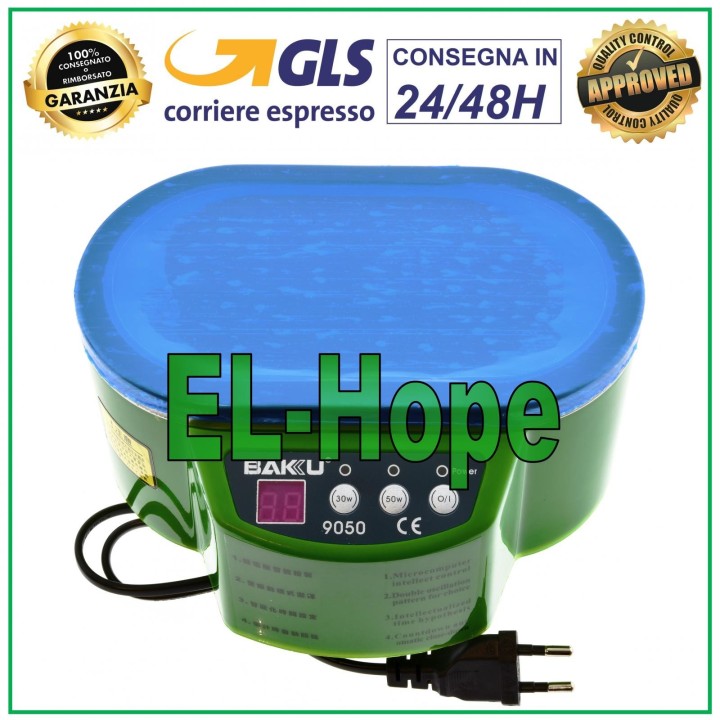 ULTRASONIC TANK BAKU BK-9050 30 50W 220V MOTHERBOARD CLEANING CHEMICAL BATH
