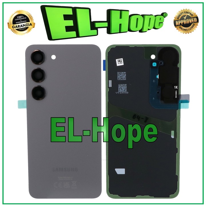 ORIGINAL SAMSUNG GALAXY S23 5G SM-S911B BATTERY COVER GLASS BODY GREY
