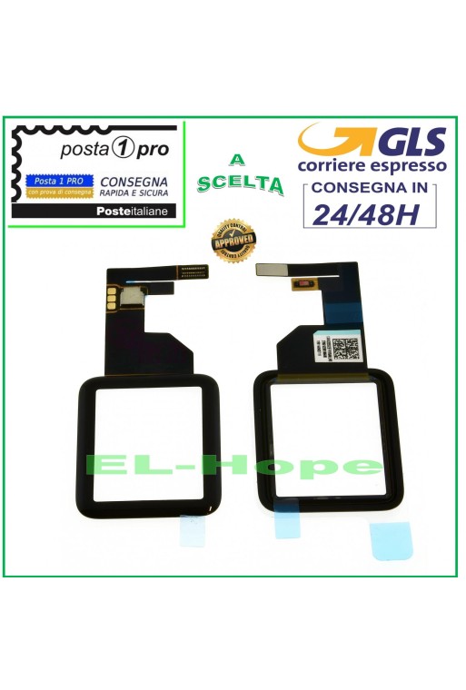 TOUCH SCREEN GLASS FOR SMARTWATCH APPLE WATCH 1 A1578 A1802 38MM DIGITIZER BLACK