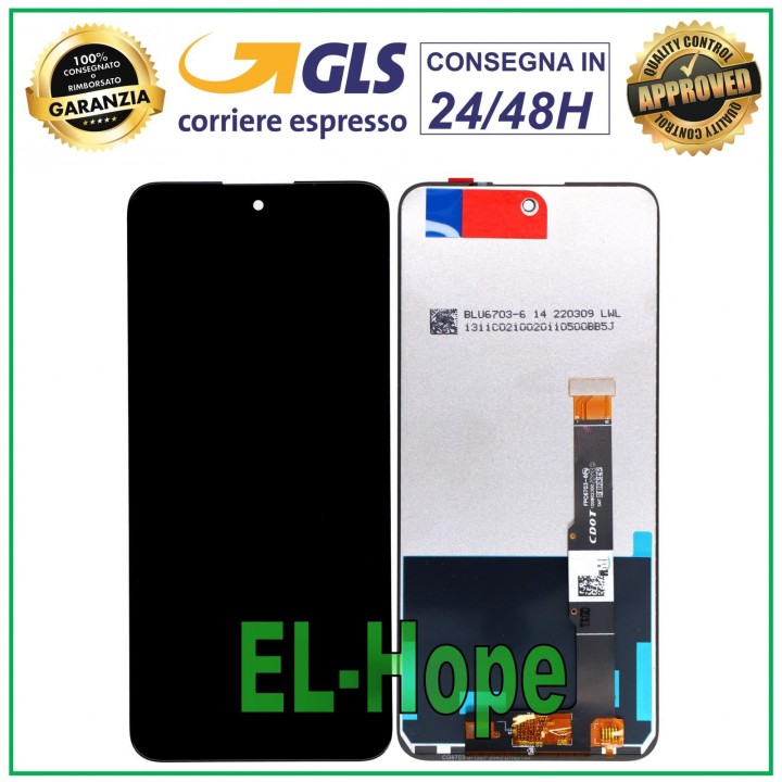 TCL 20L LITE LCD DISPLAY + TOUCH SCREEN ASSEMBLED BLACK GLASS MONITOR SCREEN