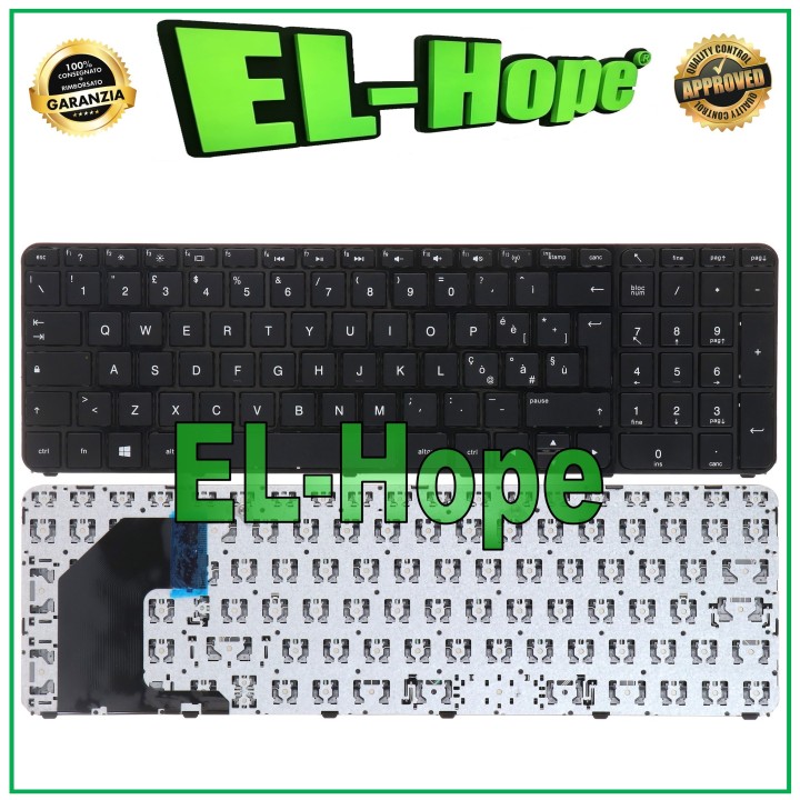 ITALIAN KEYBOARD FOR HP NOTEBOOK 15-B051EL B060SL B121SL B124SL B125SL BLACK