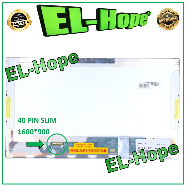 DISPLAY N173O6-L01 LCD NOTEBOOK 17.3 40 PIN SLIM 1600*900 FHD LED SCREEN