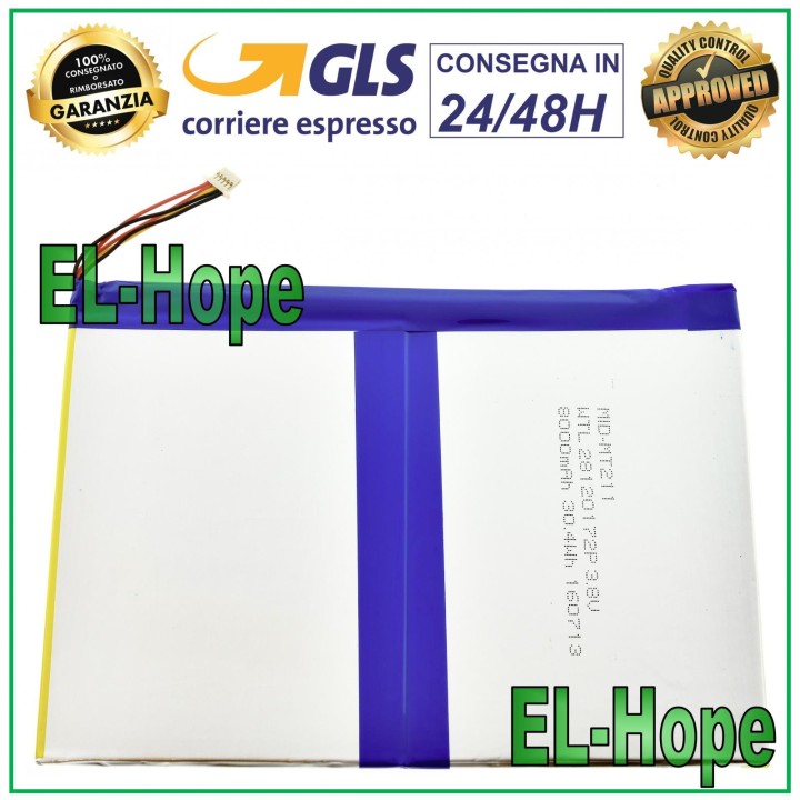BATTERY VARIOUS MODELS TABLET 3.7V 8000 MAH - DIMENSIONS 16.4Cm * 11.8 cm * 0.3mm