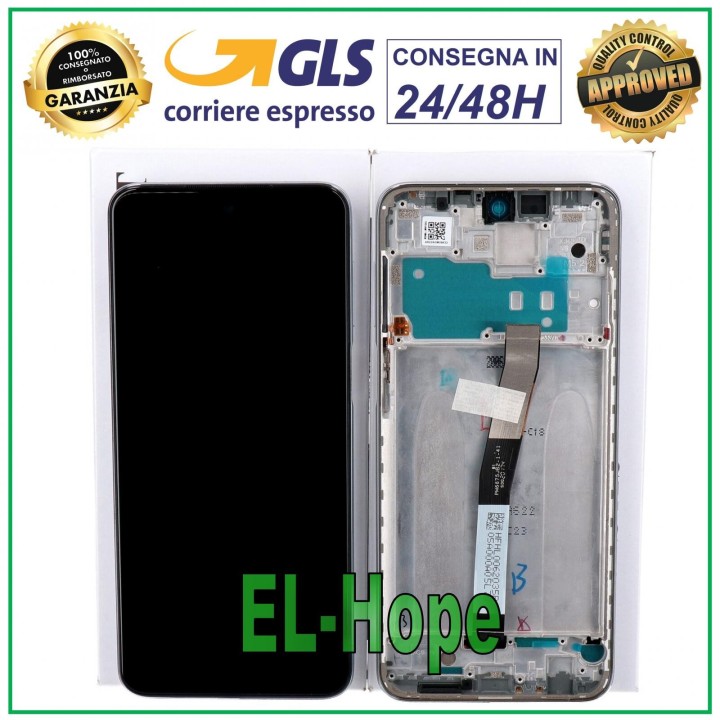 ORIGINAL TOUCH LCD DISPLAY XIAOMI REDMI NOTE 9 PRO MAX M2003J6B1I WHITE FRAME