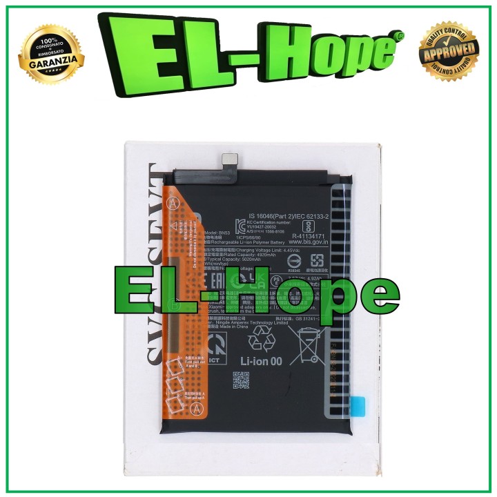 ORIGINAL SERVICE BATTERY BN53 XIAOMI REDMI NOTE 10 PRO M2101K6G 5020 mAh