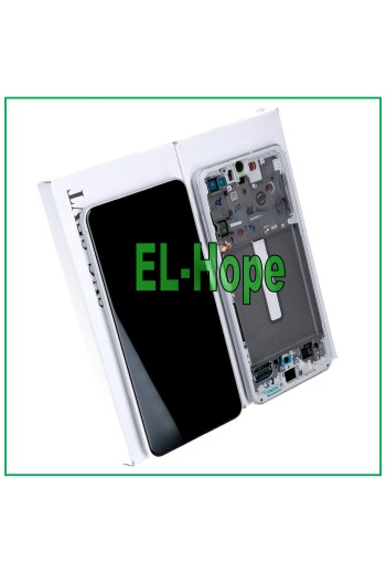 ORIGINAL FRAME LCD DISPLAY SAMSUNG GALAXY S21 FE SM-G990B TOUCH SCREEN WHITE