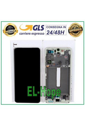 ORIGINAL FRAME LCD DISPLAY SAMSUNG GALAXY S21 FE SM-G990B TOUCH GREEN