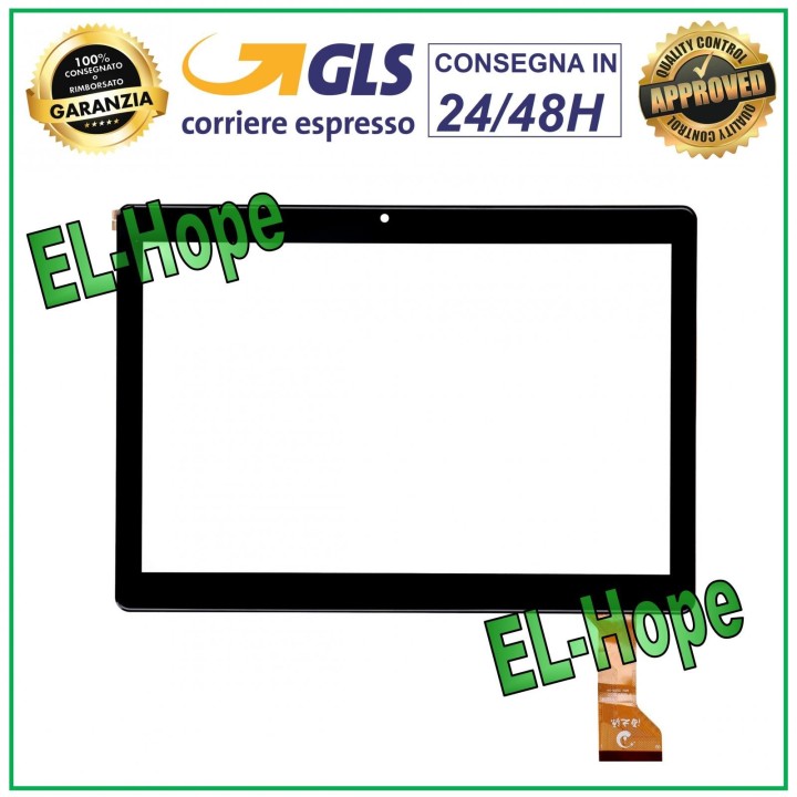 TOUCH SCREEN GLASS TABLET TOSCIDO MOD X107CL FLATE CODE HZYCTP-102296 BLACK