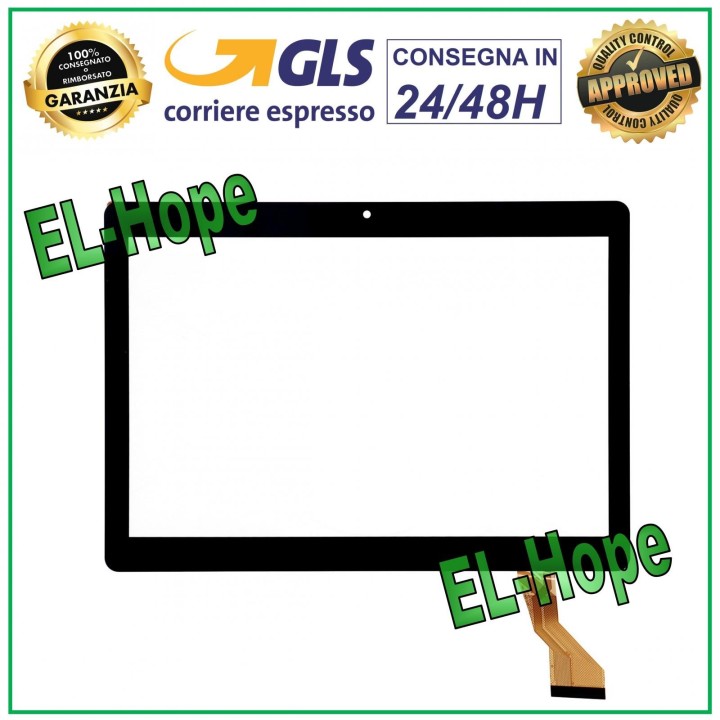 TOUCH SCREEN GLASS TABLET YUNTAB K107 CODE FLATE HN 1040-FPC-V1 BLACK BLACK