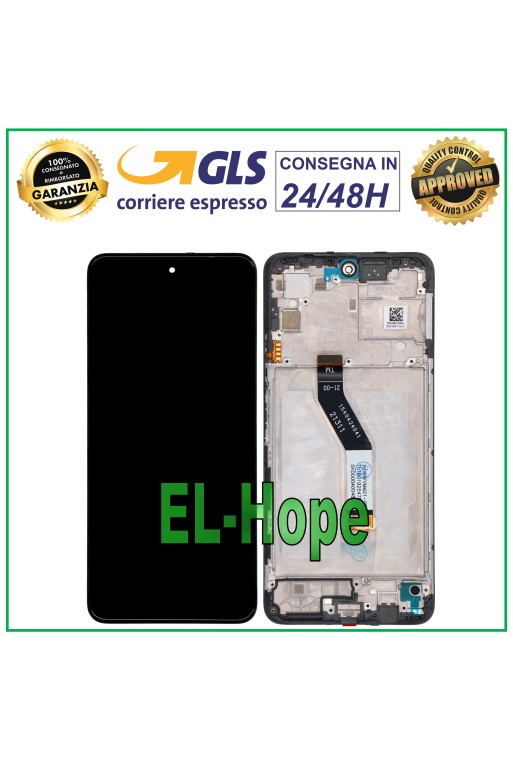 LCD DISPLAY FRAME FOR XIAOMI REDMI NOTE 11T 5G 2021 21091116AI TOUCH SCREEN BLACK