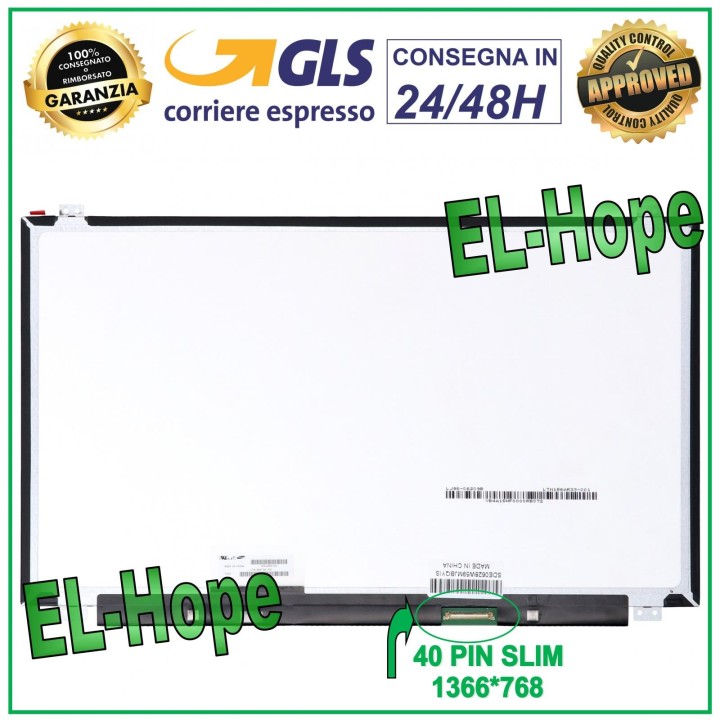 DISPLAY B156XW04 V.6 LCD NOTEBOOK 15.6 40 PIN SLIM 1366*768 HD LED SCREEN