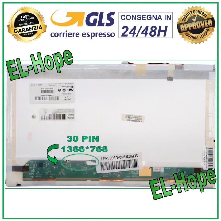DISPLAY B156XW01 LCD NOTEBOOK 15.6 30 PIN 1366*768 HD MONITOR SCREEN