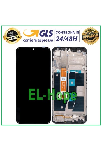LCD DISPLAY + FRAME FOR OPPO A54S CPH2273 TOUCH SCREEN GLASS ASSEMBLED BLACK