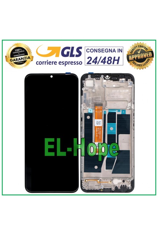 LCD DISPLAY + FRAME FOR OPPO A54S CPH2273 TOUCH SCREEN GLASS ASSEMBLED BLACK